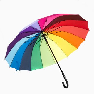 Зонт-трость женский 006 радуга, 16 спиц