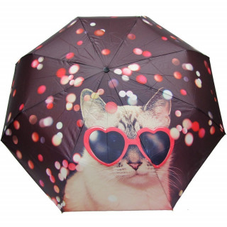 Зонт женский Doppler 74615718 "Кот в очках", полный автомат