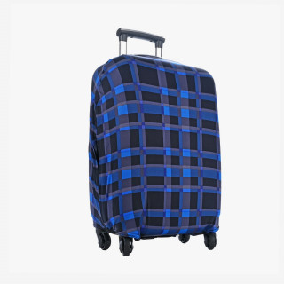  Чехол для чемодана Клетка размер L чёрно-синий 