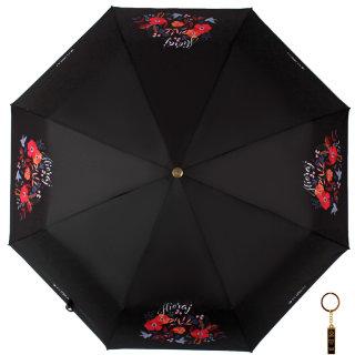 Зонт женский Flioraj, 16091 FJ черный
