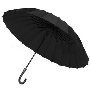 Зонт-трость мужской Euroclim 112, 24 спицы, ручка крюк кожа